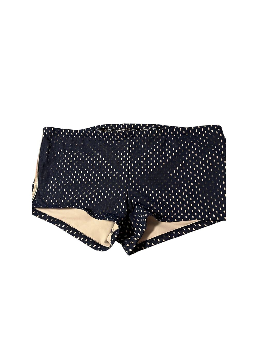 Mossimo Supply Co. Women's XXL Navy Blue White Polka Dot Swim Boyshort Bottoms